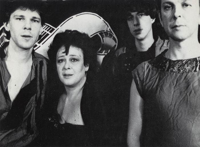 11 Richard Famous, Vi Subversa, Chris Grace and Lance d'Boyle publicity shot 1982
