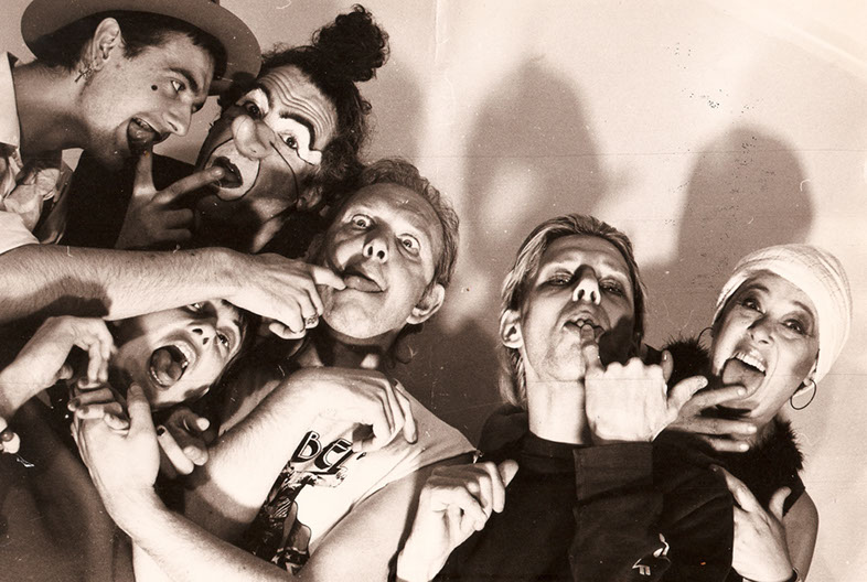 21 Photoshoot from The Zany – from the left – unknown, Tony Allen, Synth Ethics, Lance D’Boyle, Richard Famous and Vi Subversa