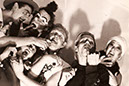 21 Photoshoot from The Zany – from the left – unknown, Tony Allen, Synth Ethics, Lance D’Boyle, Richard Famous and Vi Subversa